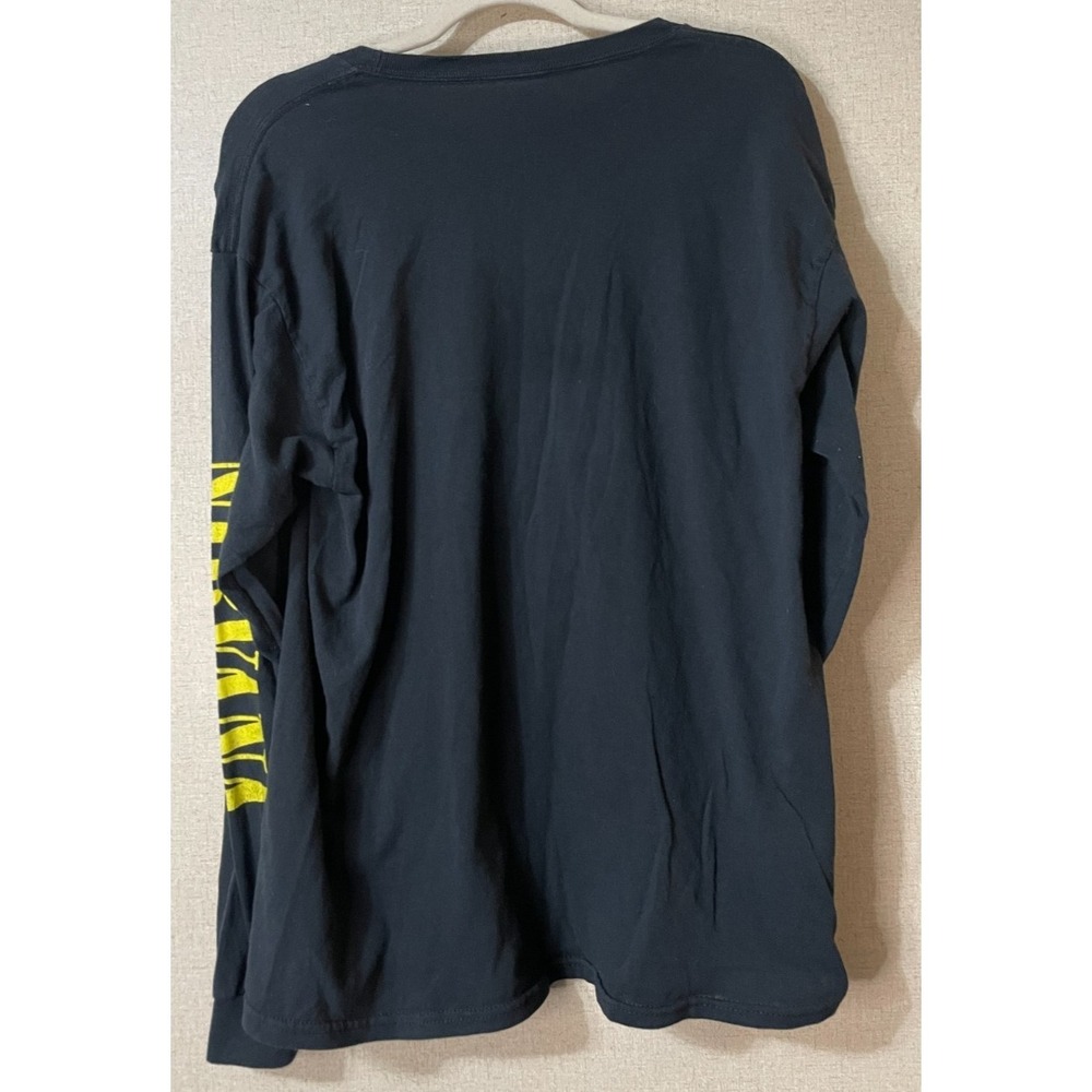 Nirvana Kurt Cobain Graphic Long Sleeve Band Tee Licensed Men Size L Black - Picture 3 of 7